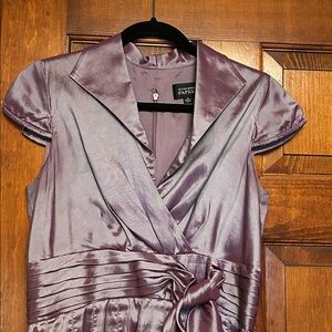 Adrianna Papell Lavender Satin Gown